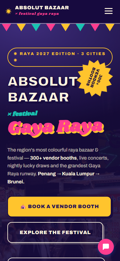 Absolut Bazaar × Gaya Raya — mobile