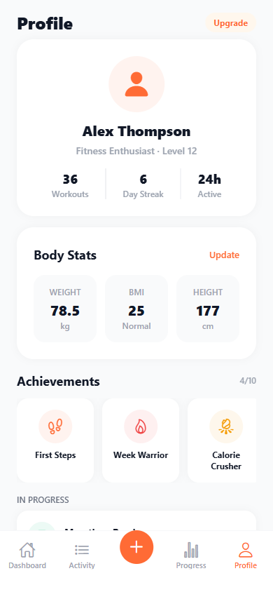FitPulse — Profile & Pro