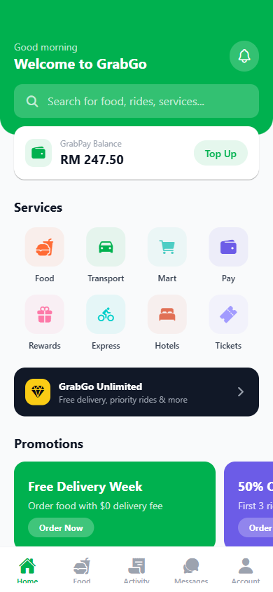 GrabGo screenshot