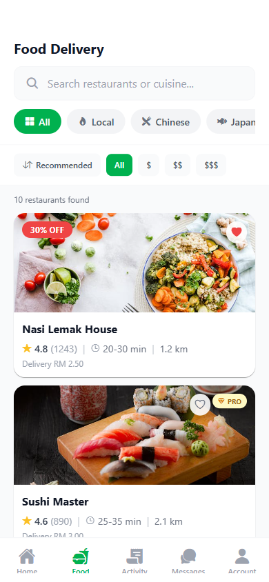 GrabGo — Food Delivery
