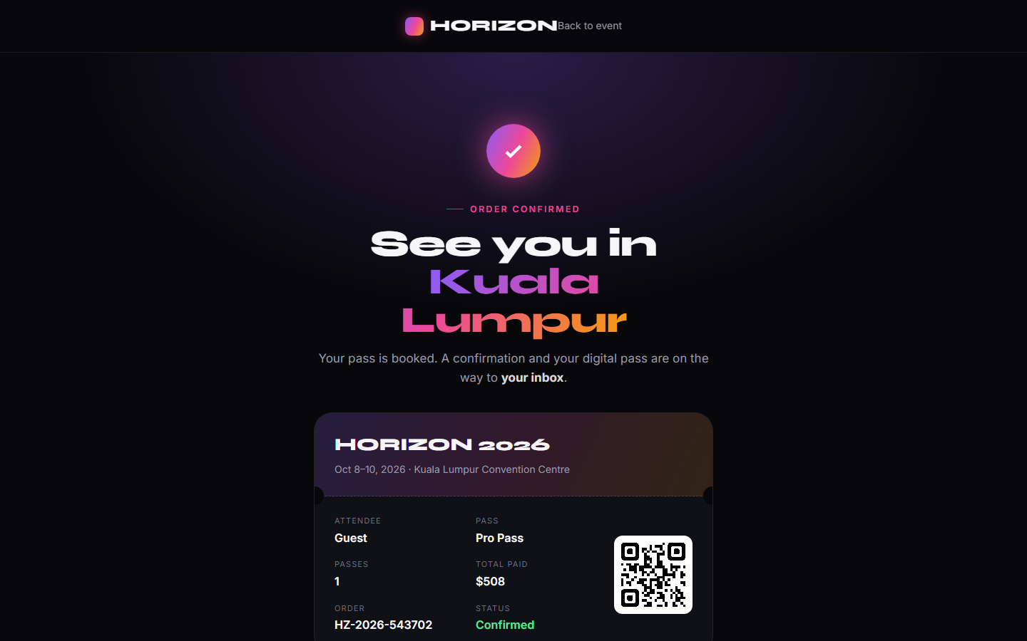 Instant digital e-ticket