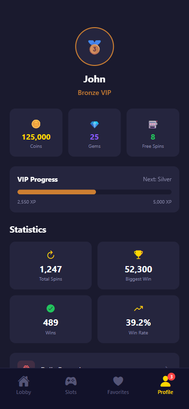 LuckySpins — VIP Profile