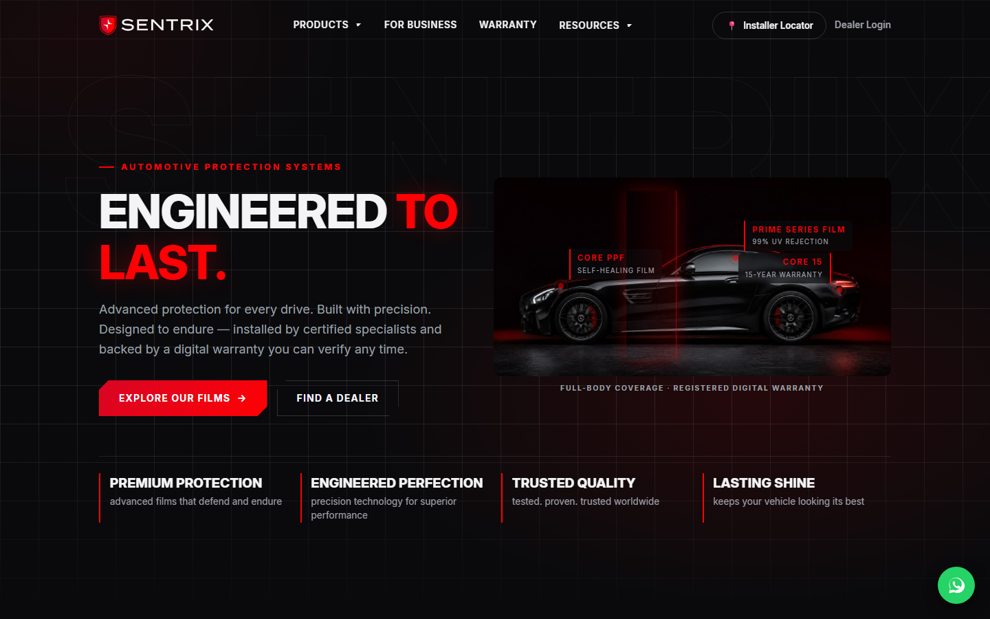 Sentrix Auto — live site