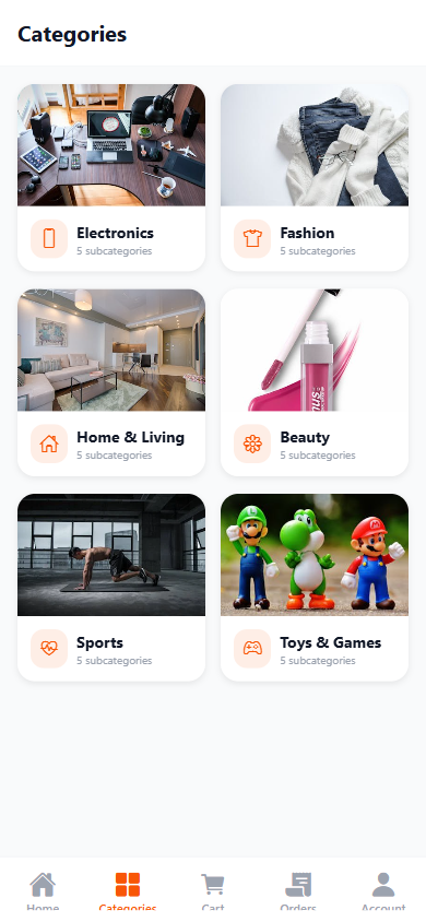 ShopHive — Categories